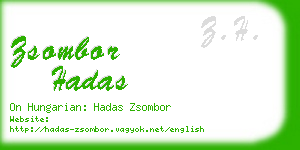 zsombor hadas business card